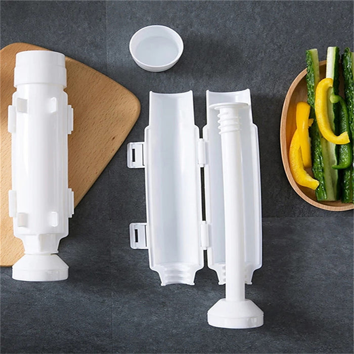DIY Sushi Making Kit Food-Grade PP Tube Press White 29x7 cm