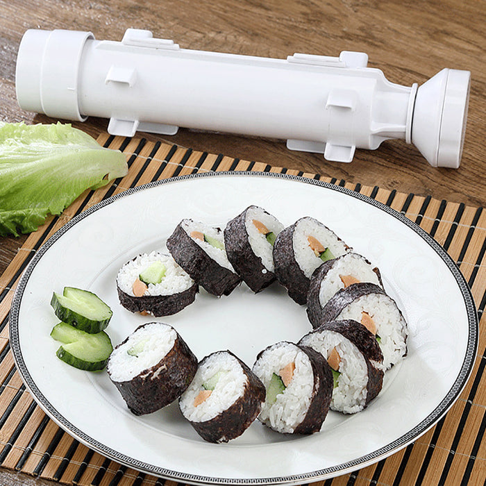 DIY Sushi Making Kit Food-Grade PP Tube Press White 29x7 cm