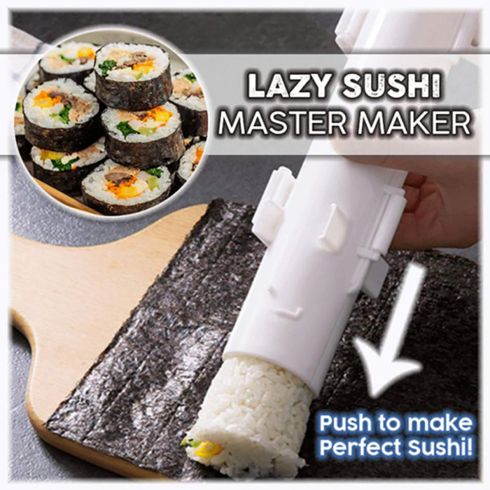 DIY Sushi Making Kit Food-Grade PP Tube Press White 29x7 cm