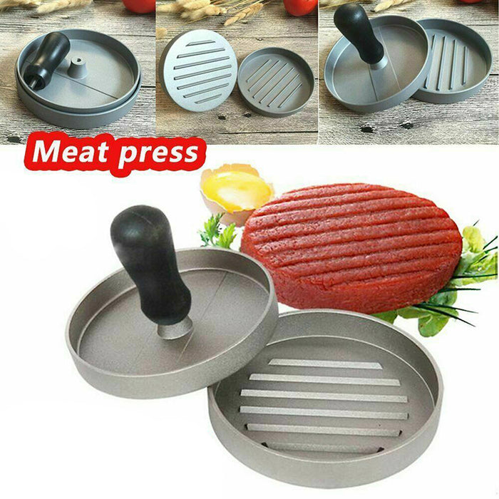 Patty Mould Round Non-Stick Aluminium with Plastic Handle 9cm