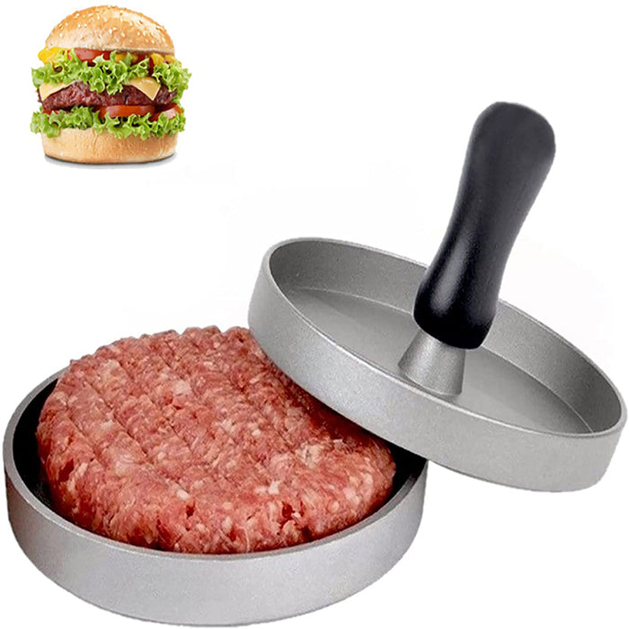 Patty Mould Round Non-Stick Aluminium with Plastic Handle 9cm