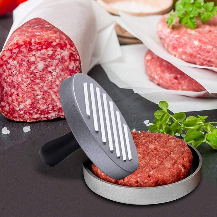 Patty Mould Round Non-Stick Aluminium with Plastic Handle 9cm