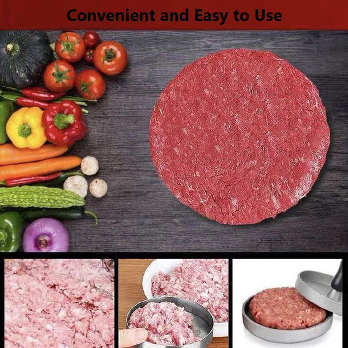 Patty Mould Round Non-Stick Aluminium with Plastic Handle 9cm