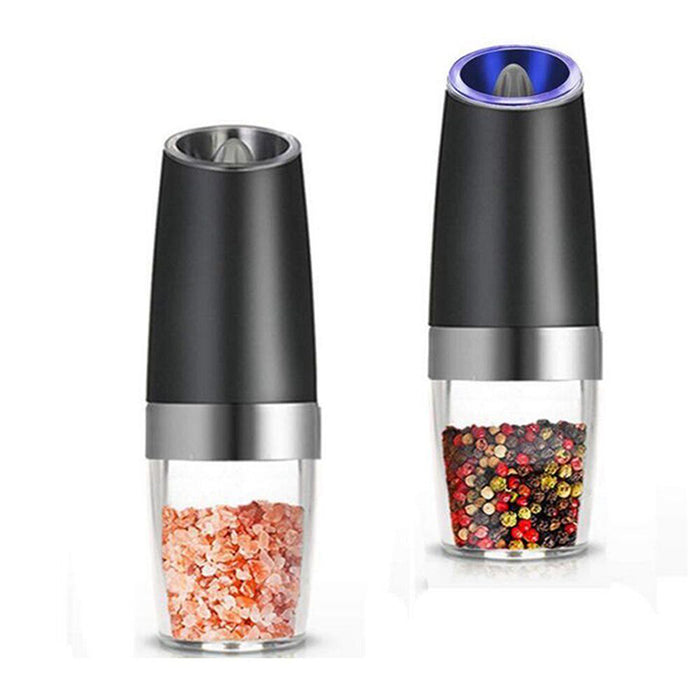 Automatic Gravity Electric Pepper Salt Grinder LED Light Ceramic Core 6.5 x 22 cm