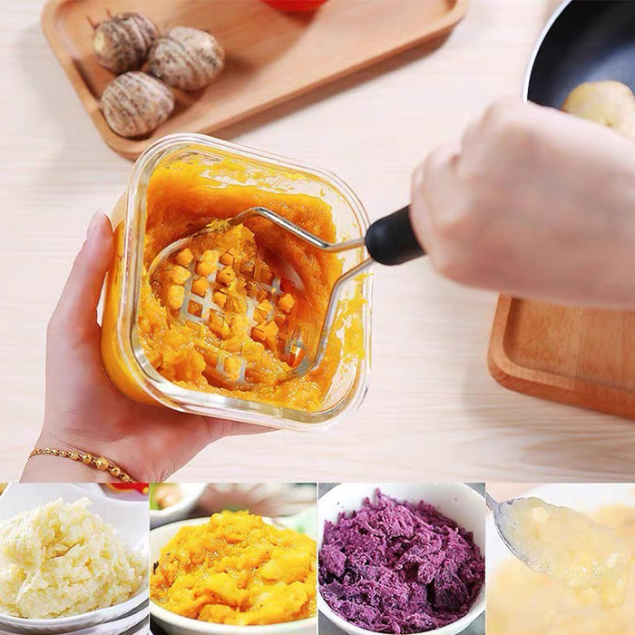 Potato Masher Stainless Steel Heavy Duty 26x8cm Silver