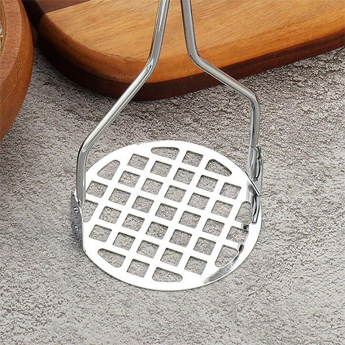 Potato Masher Stainless Steel Heavy Duty 26x8cm Silver