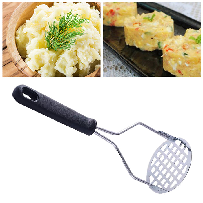 Potato Masher Stainless Steel Heavy Duty 26x8cm Silver