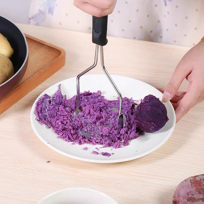 Potato Masher Stainless Steel Heavy Duty 26x8cm Silver