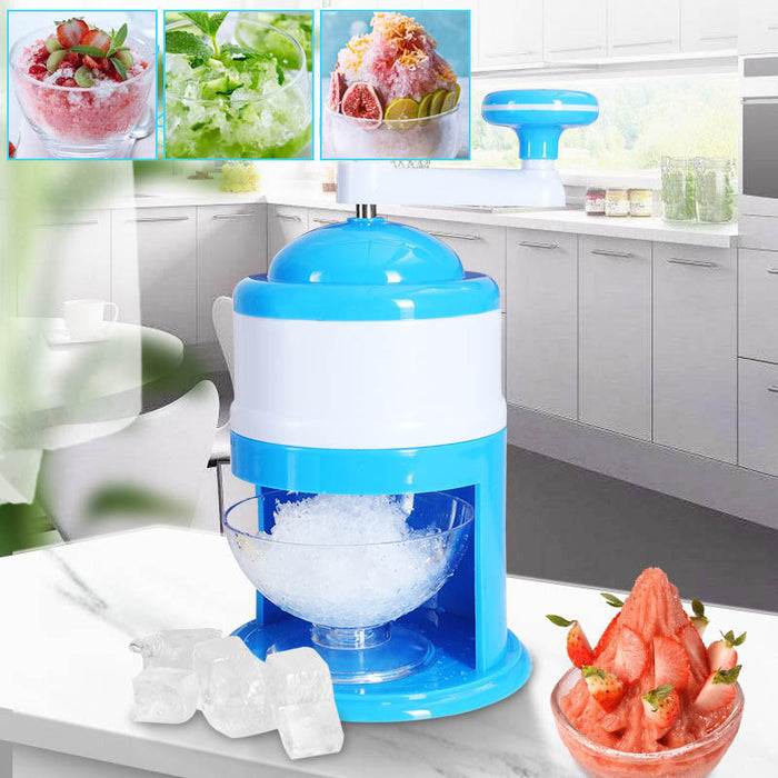 Manual Ice Shaver Crusher Food-Grade ABS Portable and Compact
