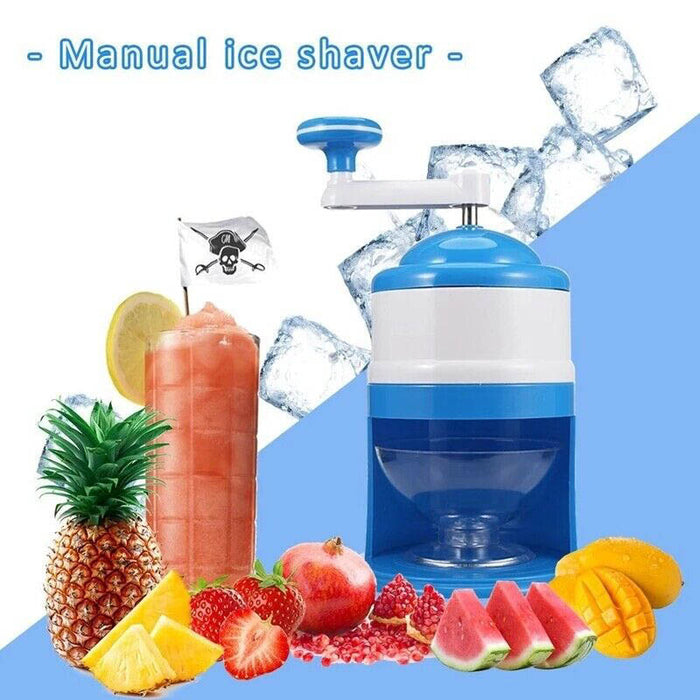 Manual Ice Shaver Crusher Food-Grade ABS Portable and Compact