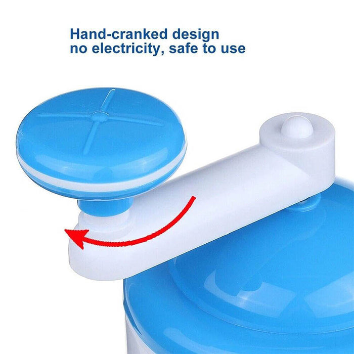 Manual Ice Shaver Crusher Food-Grade ABS Portable and Compact