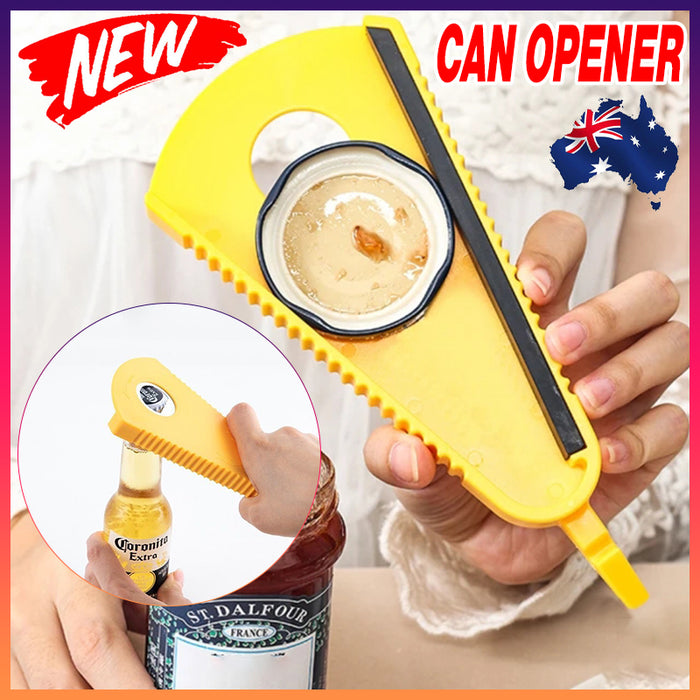 Adjustable Jar Opener Lid Gripper 3 to 7cm Yellow Plastic