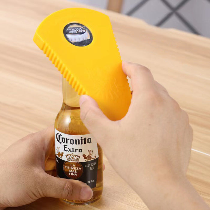 Adjustable Jar Opener Lid Gripper 3 to 7cm Yellow Plastic