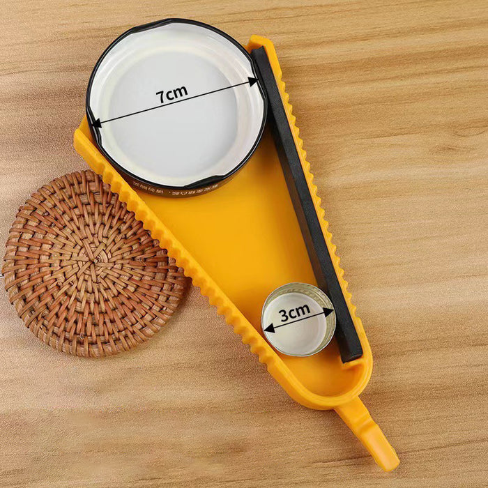 Adjustable Jar Opener Lid Gripper 3 to 7cm Yellow Plastic