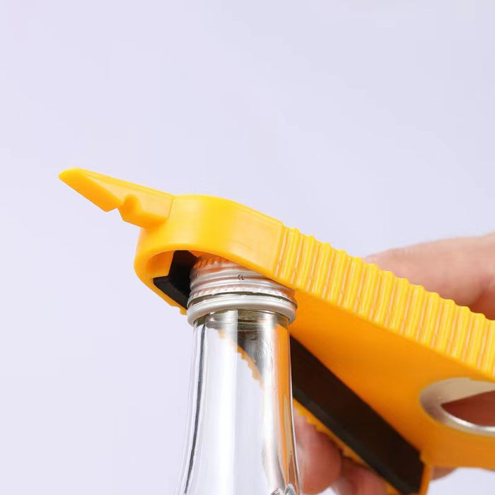 Adjustable Jar Opener Lid Gripper 3 to 7cm Yellow Plastic
