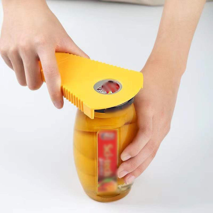 Adjustable Jar Opener Lid Gripper 3 to 7cm Yellow Plastic