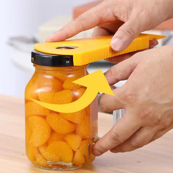 Adjustable Jar Opener Lid Gripper 3 to 7cm Yellow Plastic