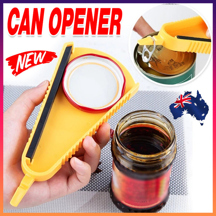 Adjustable Jar Opener Lid Gripper 3 to 7cm Yellow Plastic