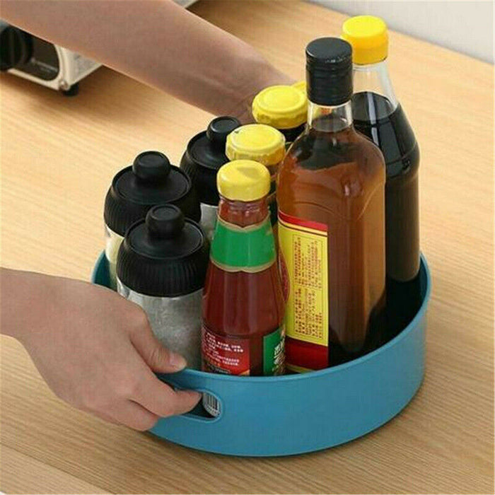 Rotating Lazy Susan Organiser 230×65mm, Plastic & Silicone Turntable