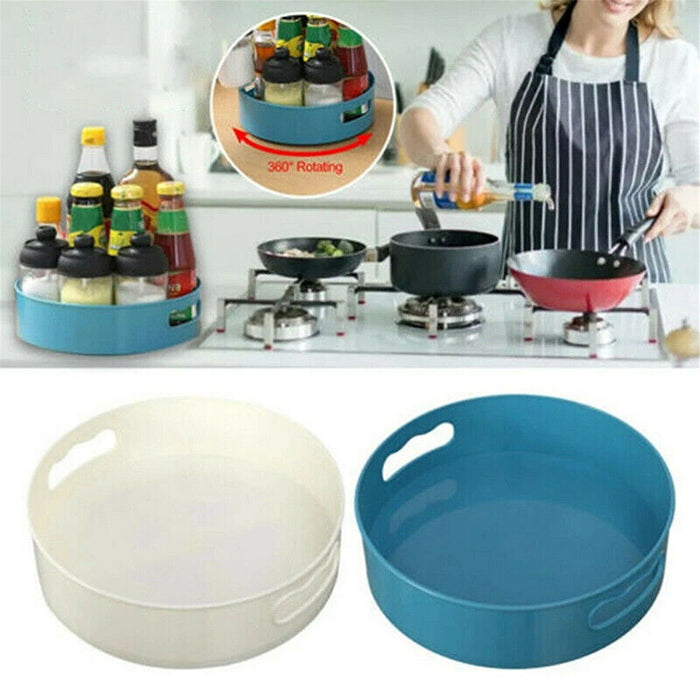 Rotating Lazy Susan Organiser 230×65mm, Plastic & Silicone Turntable