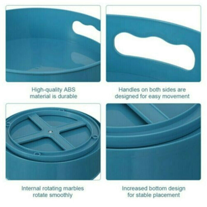Rotating Lazy Susan Organiser 230×65mm, Plastic & Silicone Turntable