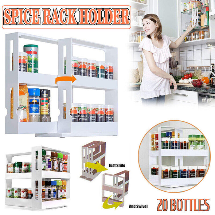 Slide Cabinet Organiser Rack for Pantry Spice Jars and Cans