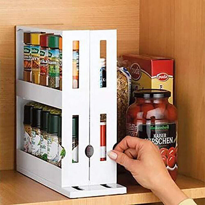 Slide Cabinet Organiser Rack for Pantry Spice Jars and Cans
