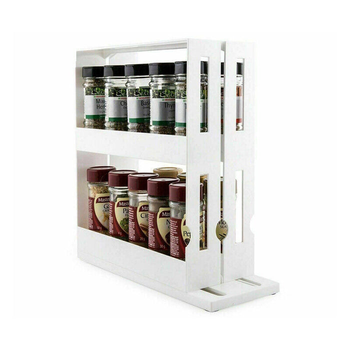 Slide Cabinet Organiser Rack for Pantry Spice Jars and Cans