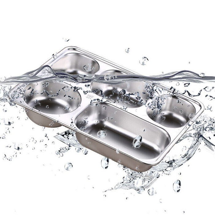 Stainless Steel Compartmentalized Dinner Tray