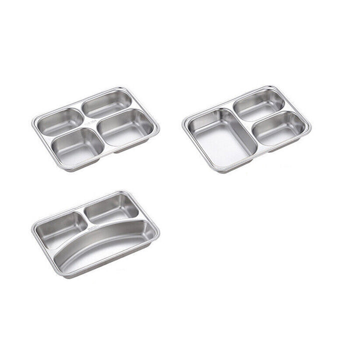 Stainless Steel Compartmentalized Dinner Tray