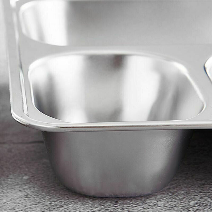 Stainless Steel Compartmentalized Dinner Tray