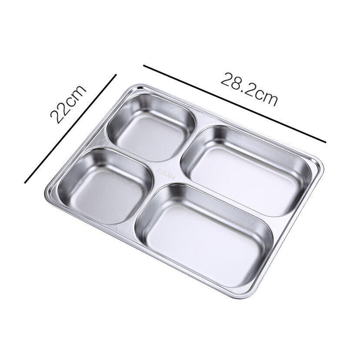 Stainless Steel Compartmentalized Dinner Tray