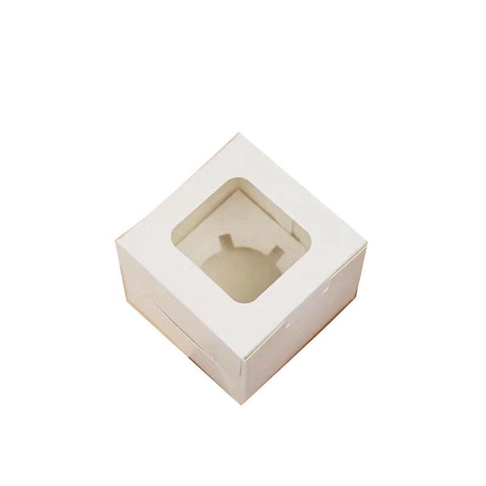 Cupcake Box with Window Insert 1 2 4 6 8 or 12 Holes Kraft Paper