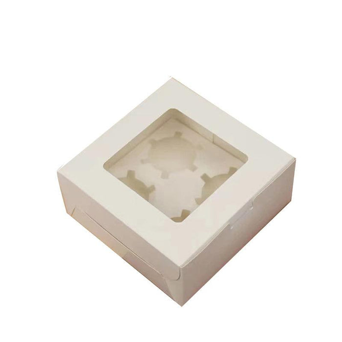 Cupcake Box with Window Insert 1 2 4 6 8 or 12 Holes Kraft Paper