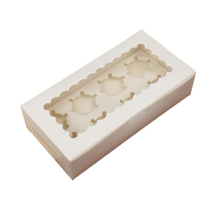 Cupcake Box with Window Insert 1 2 4 6 8 or 12 Holes Kraft Paper