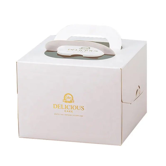 30 Pcs Portable Cake Box with Clear Window and Handle 3 Styles