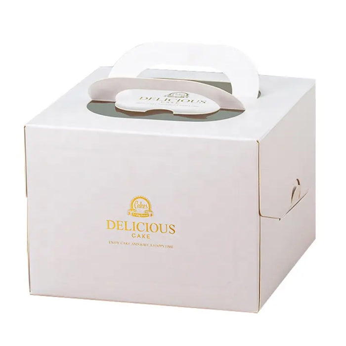 30 Pcs Portable Cake Box with Clear Window and Handle 3 Styles