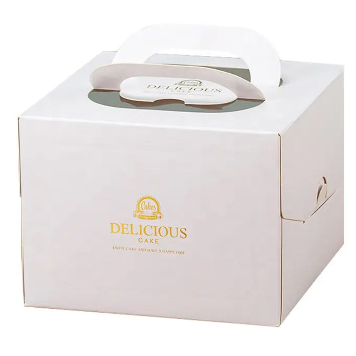 30 Pcs Portable Cake Box with Clear Window and Handle 3 Styles