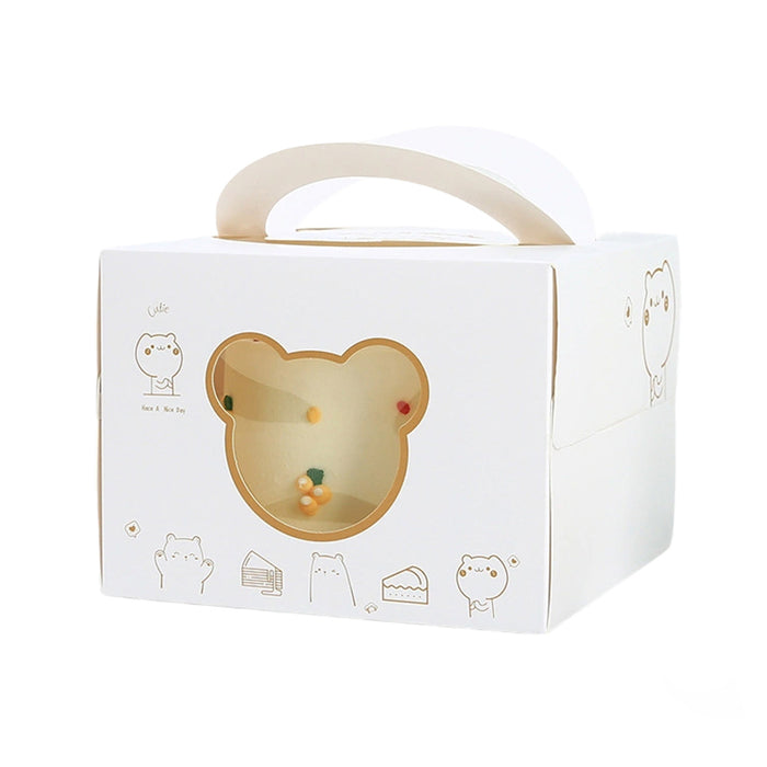 30 Pcs Portable Cake Box with Clear Window and Handle 3 Styles