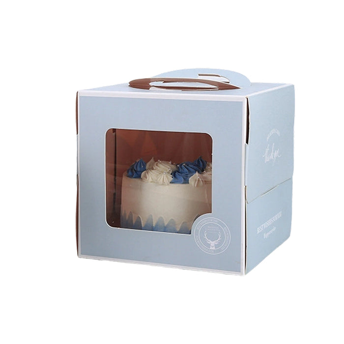 30 Pcs Portable Cake Box with Clear Window and Handle 3 Styles