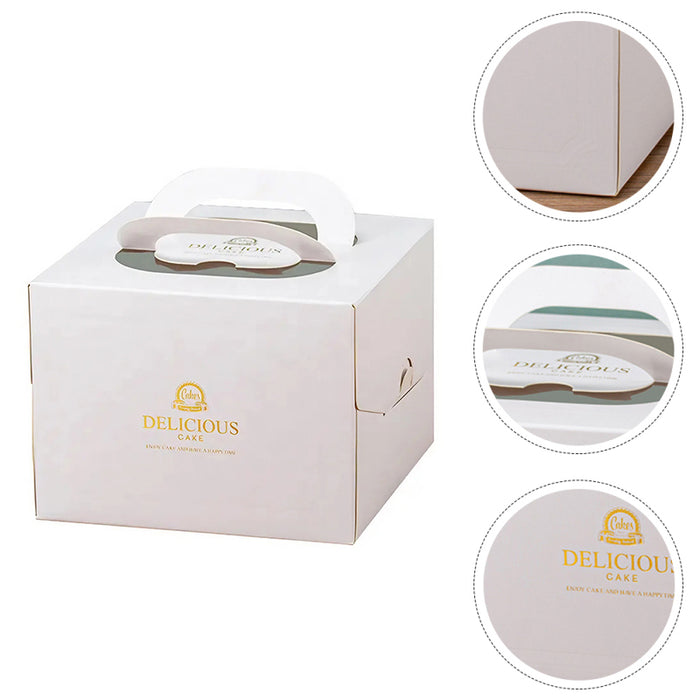 30 Pcs Portable Cake Box with Clear Window and Handle 3 Styles