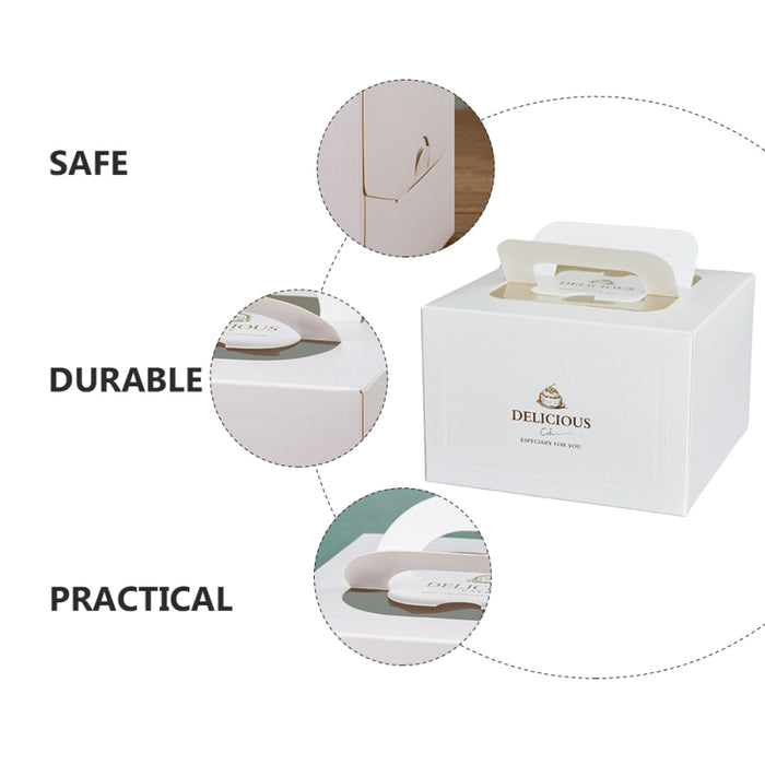 30 Pcs Portable Cake Box with Clear Window and Handle 3 Styles