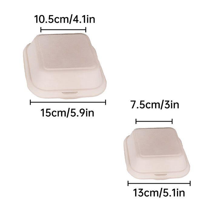 100Pcs Eco-Friendly Dessert Tiramisu Boxes Biodegradable Pulp Food Containers