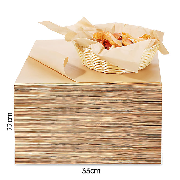 200X Wood Colour BBQ Parchment Deli Sandwich Wrap Paper Oil Paper Recycled Liner