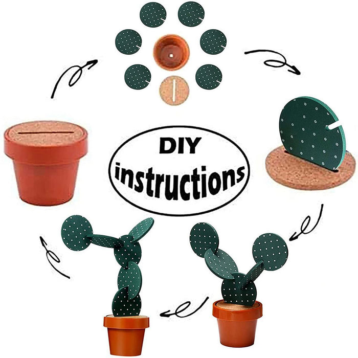 Cactus Design Heat Insulation Non Slip Coasters Set