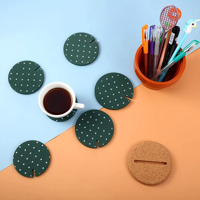 Cactus Design Heat Insulation Non Slip Coasters Set