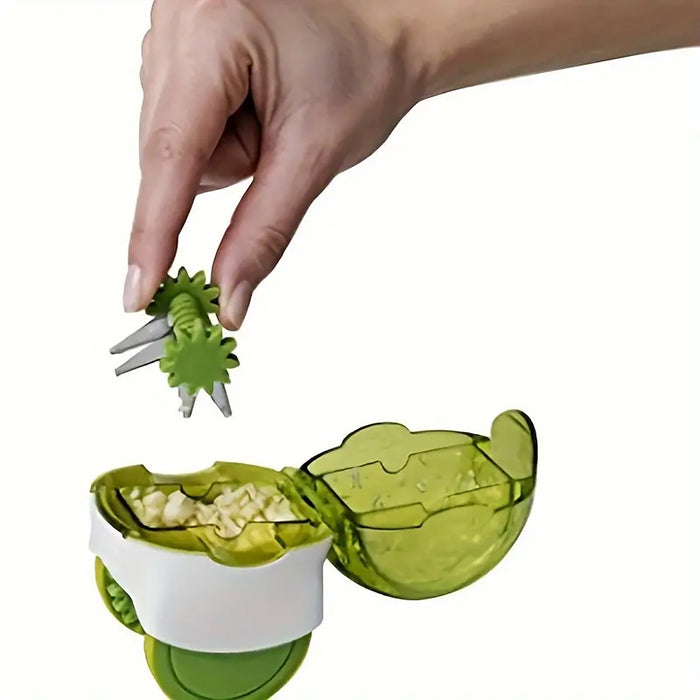 Garlic Crusher Roller with 2-in-1 Slicer Manual Presser