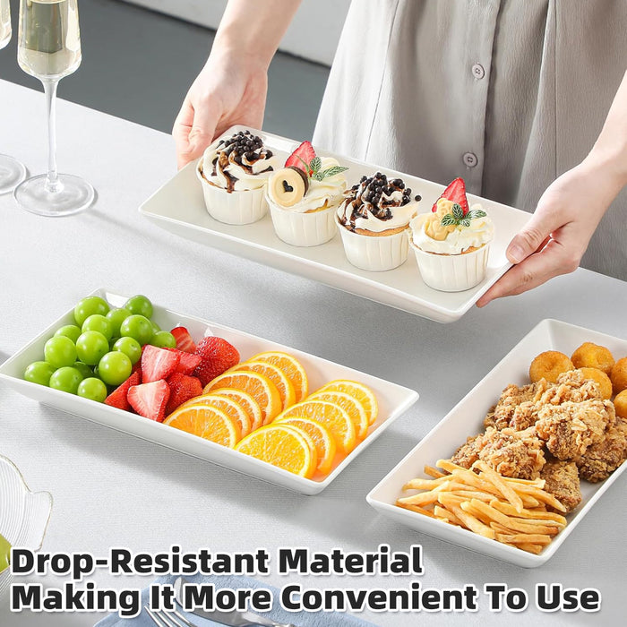 3-Tier Food-Grade PBT Dessert Display Stand 30 x 46 cm Black Metal Frame