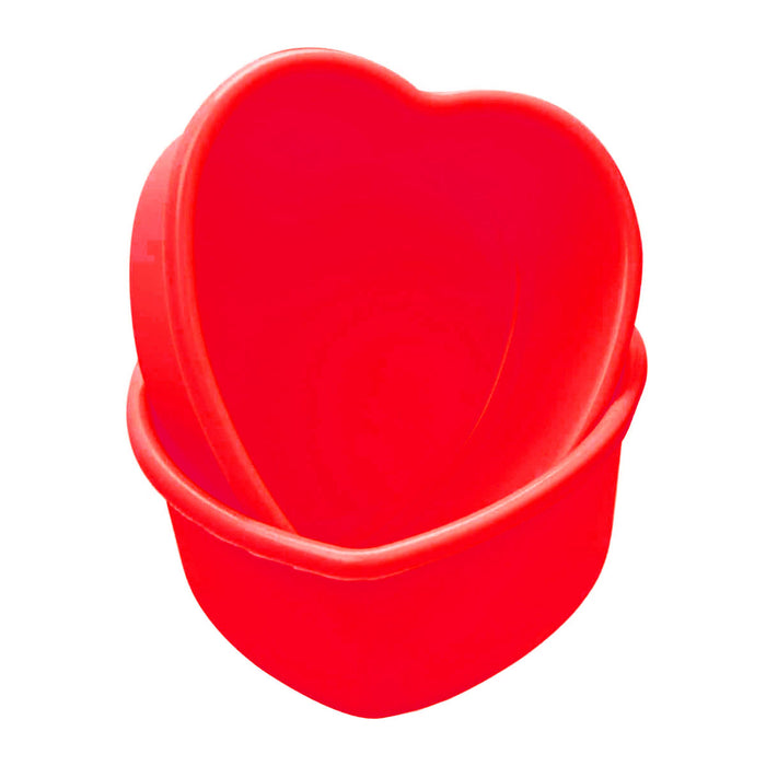 4PCS Heart Silicone Cake Moulds Non Stick Dessert Trays