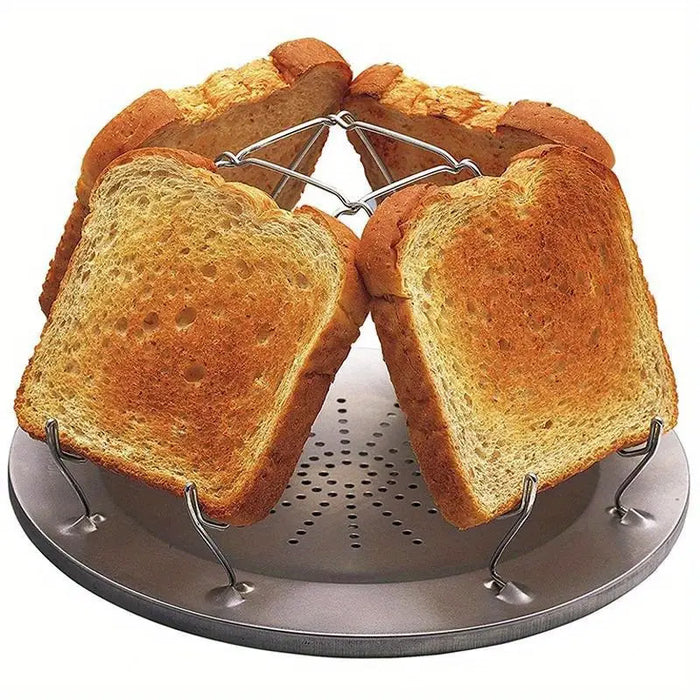 Outdoor Toast Rack Camping Picnic Grill Foldable Bread Holder Stainless Steel